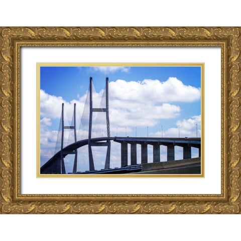 Sidney Lanier Bridge II Gold Ornate Wood Framed Art Print with Double Matting by Hausenflock, Alan