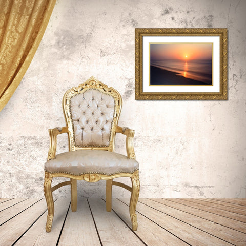 Sunrise in Tranquility Gold Ornate Wood Framed Art Print with Double Matting by Hausenflock, Alan