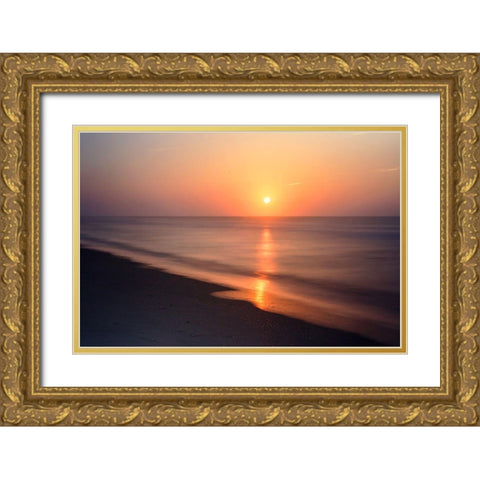 Sunrise in Tranquility Gold Ornate Wood Framed Art Print with Double Matting by Hausenflock, Alan