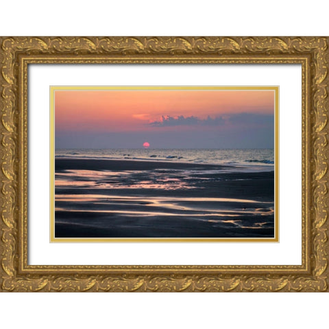 Pink Sun in Haze Gold Ornate Wood Framed Art Print with Double Matting by Hausenflock, Alan