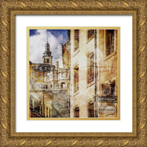 Old Luxembourg Gold Ornate Wood Framed Art Print with Double Matting by Hausenflock, Alan