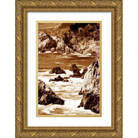 Garrapata Highlands V Gold Ornate Wood Framed Art Print with Double Matting by Hausenflock, Alan