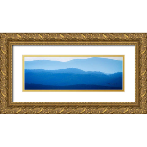 The Blue Ridge II Gold Ornate Wood Framed Art Print with Double Matting by Hausenflock, Alan