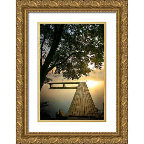 Morning Colors Gold Ornate Wood Framed Art Print with Double Matting by Hausenflock, Alan