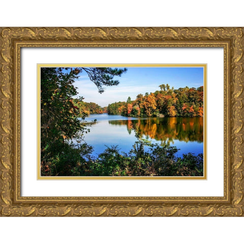 November on Lake Powell Gold Ornate Wood Framed Art Print with Double Matting by Hausenflock, Alan