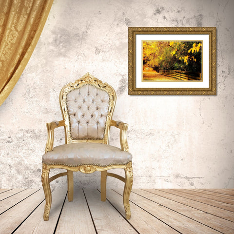 Autumns End Gold Ornate Wood Framed Art Print with Double Matting by Hausenflock, Alan