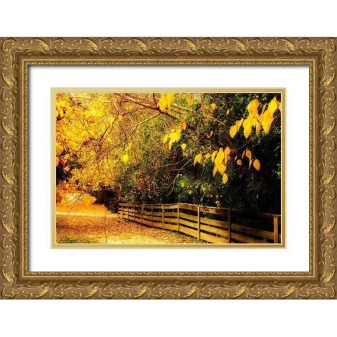Autumns End Gold Ornate Wood Framed Art Print with Double Matting by Hausenflock, Alan