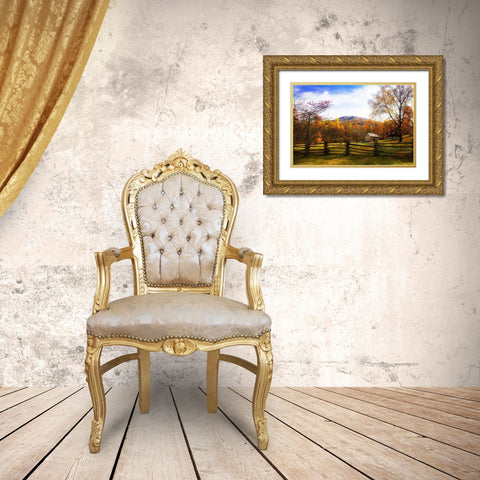 Mountain Homestead Gold Ornate Wood Framed Art Print with Double Matting by Hausenflock, Alan