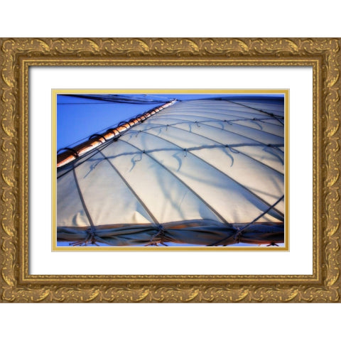 Reefed Sail Gold Ornate Wood Framed Art Print with Double Matting by Hausenflock, Alan