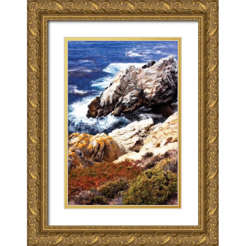 Pinnacle Cove I Gold Ornate Wood Framed Art Print with Double Matting by Hausenflock, Alan