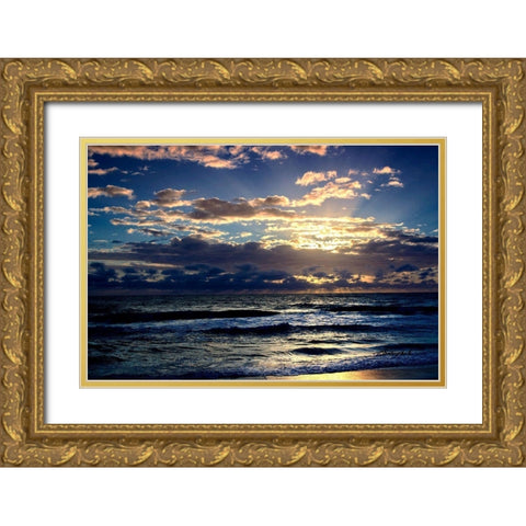 Sun Breaking Through Gold Ornate Wood Framed Art Print with Double Matting by Hausenflock, Alan