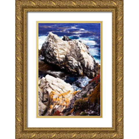 Pinnacle Cove II Gold Ornate Wood Framed Art Print with Double Matting by Hausenflock, Alan