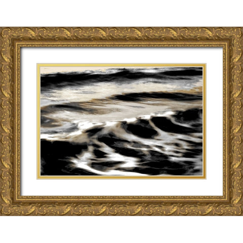 Stormy Waves Gold Ornate Wood Framed Art Print with Double Matting by Hausenflock, Alan