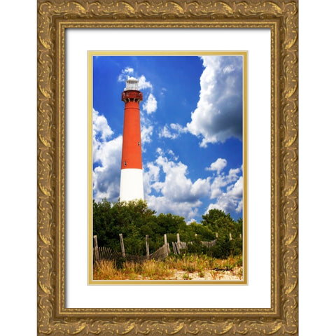 Barnegat Light Gold Ornate Wood Framed Art Print with Double Matting by Hausenflock, Alan