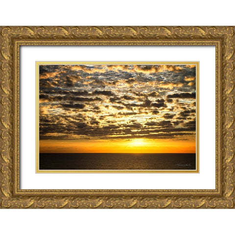 Golden Sunrise Gold Ornate Wood Framed Art Print with Double Matting by Hausenflock, Alan