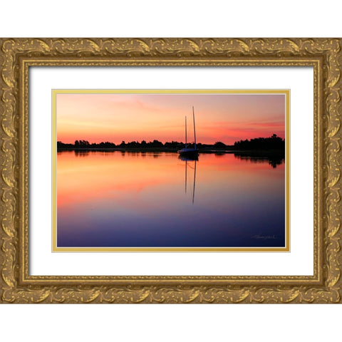 New Day Dawning Gold Ornate Wood Framed Art Print with Double Matting by Hausenflock, Alan