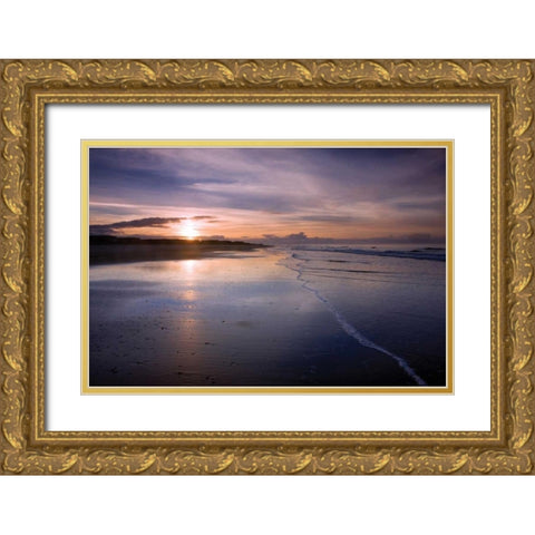 Stormy Sunrise Gold Ornate Wood Framed Art Print with Double Matting by Hausenflock, Alan
