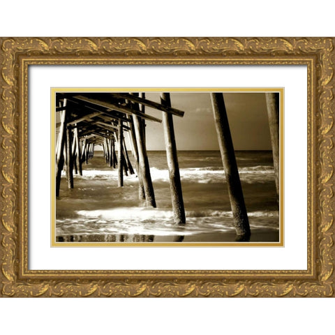 Under the Pier II Gold Ornate Wood Framed Art Print with Double Matting by Hausenflock, Alan