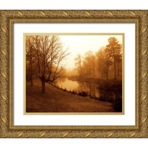 Peaceful II Gold Ornate Wood Framed Art Print with Double Matting by Hausenflock, Alan