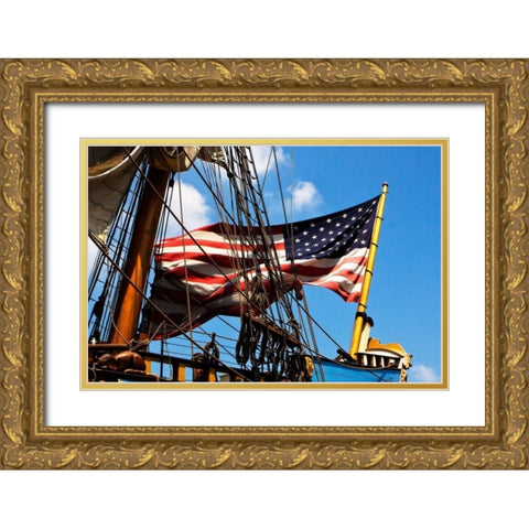 Patriotic II Gold Ornate Wood Framed Art Print with Double Matting by Hausenflock, Alan