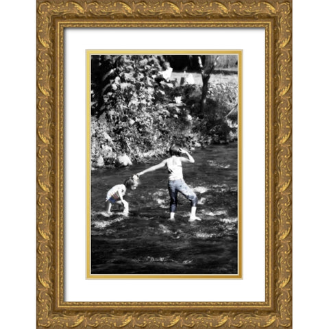 Children at Play I Gold Ornate Wood Framed Art Print with Double Matting by Hausenflock, Alan