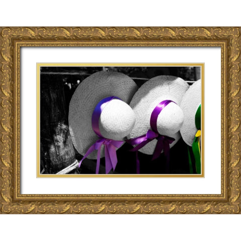 Fancy Hats II Gold Ornate Wood Framed Art Print with Double Matting by Hausenflock, Alan