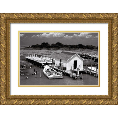 Tangier Island II Gold Ornate Wood Framed Art Print with Double Matting by Hausenflock, Alan