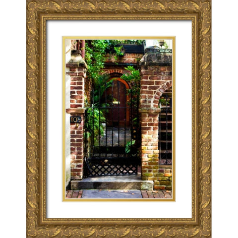 Charleston Hideaway I Gold Ornate Wood Framed Art Print with Double Matting by Hausenflock, Alan