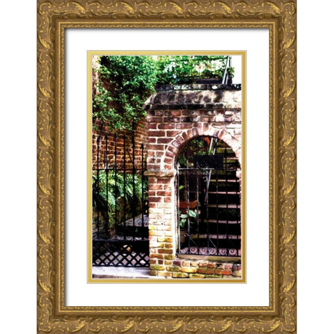 Charleston Hideaway II Gold Ornate Wood Framed Art Print with Double Matting by Hausenflock, Alan