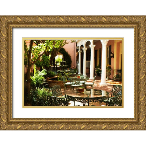 Charleston Style Gold Ornate Wood Framed Art Print with Double Matting by Hausenflock, Alan