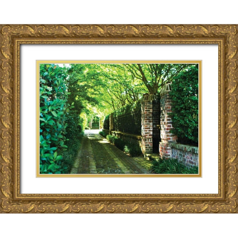 The Back Gate Gold Ornate Wood Framed Art Print with Double Matting by Hausenflock, Alan