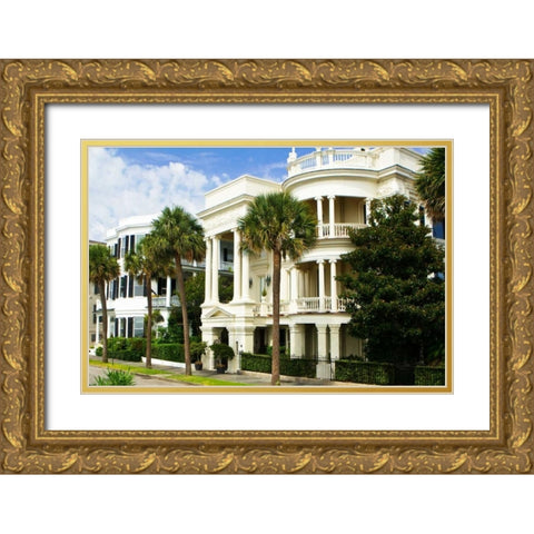 Charleston Style III Gold Ornate Wood Framed Art Print with Double Matting by Hausenflock, Alan