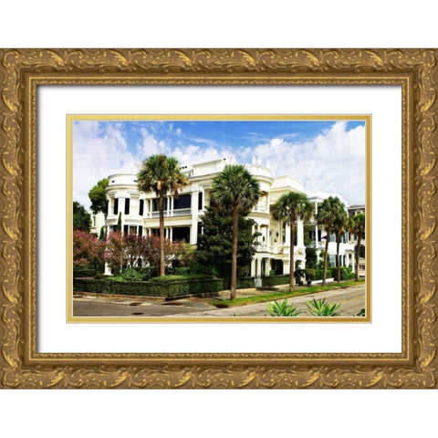 Charleston Style IV Gold Ornate Wood Framed Art Print with Double Matting by Hausenflock, Alan