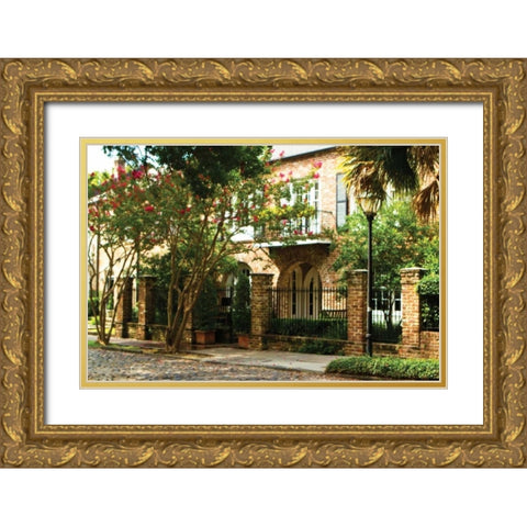 Charleston Streets Gold Ornate Wood Framed Art Print with Double Matting by Hausenflock, Alan