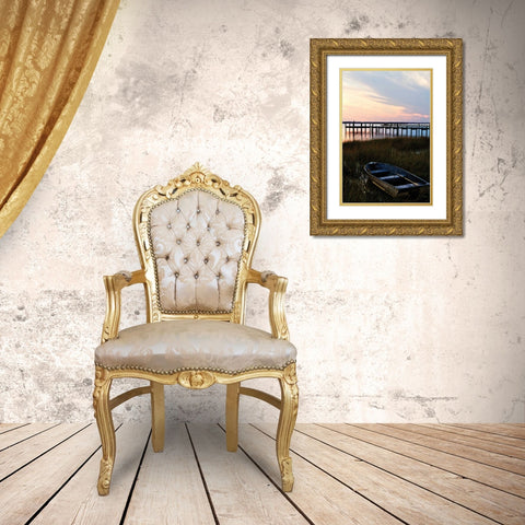 Sunset Over the Channel II Gold Ornate Wood Framed Art Print with Double Matting by Hausenflock, Alan