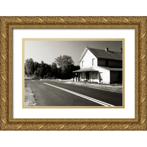 Crossroads II Gold Ornate Wood Framed Art Print with Double Matting by Hausenflock, Alan