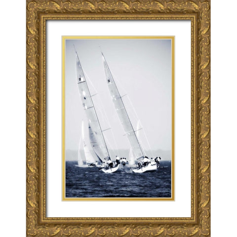 Summertime Race VI Gold Ornate Wood Framed Art Print with Double Matting by Hausenflock, Alan