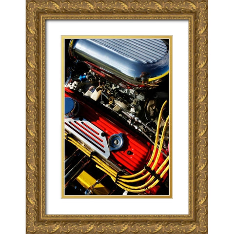 Hot Rod II Gold Ornate Wood Framed Art Print with Double Matting by Hausenflock, Alan