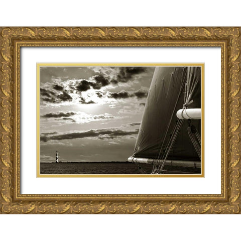 Past the Light II Gold Ornate Wood Framed Art Print with Double Matting by Hausenflock, Alan