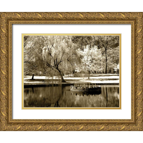 Bryan Pond I Gold Ornate Wood Framed Art Print with Double Matting by Hausenflock, Alan