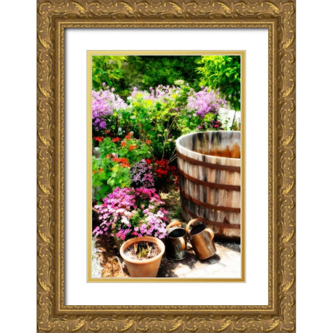 The Garden Nook I Gold Ornate Wood Framed Art Print with Double Matting by Hausenflock, Alan