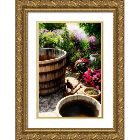 The Garden Nook II Gold Ornate Wood Framed Art Print with Double Matting by Hausenflock, Alan