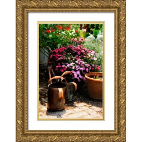 The Garden Nook IV Gold Ornate Wood Framed Art Print with Double Matting by Hausenflock, Alan