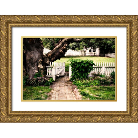 Grandfather Tree II Gold Ornate Wood Framed Art Print with Double Matting by Hausenflock, Alan