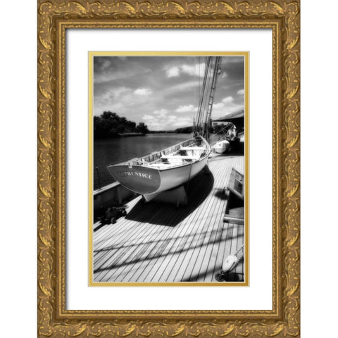 The Schooner II Gold Ornate Wood Framed Art Print with Double Matting by Hausenflock, Alan