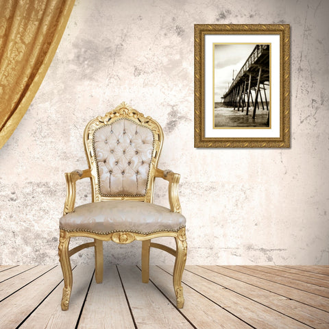 Triple S Pier I Gold Ornate Wood Framed Art Print with Double Matting by Hausenflock, Alan