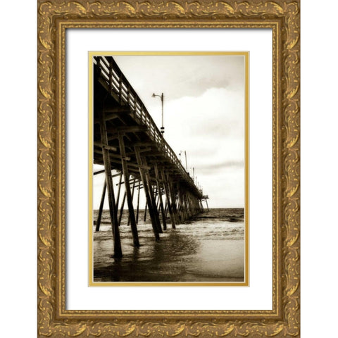 Triple S Pier II Gold Ornate Wood Framed Art Print with Double Matting by Hausenflock, Alan
