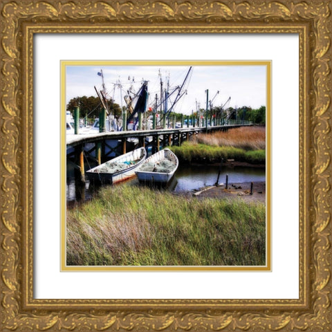 Marsh Harbor Square I Gold Ornate Wood Framed Art Print with Double Matting by Hausenflock, Alan