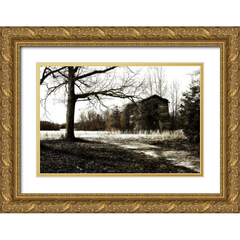 Yesterday II Gold Ornate Wood Framed Art Print with Double Matting by Hausenflock, Alan