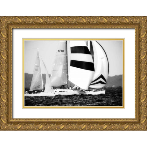 Race on the Chesapeake I Gold Ornate Wood Framed Art Print with Double Matting by Hausenflock, Alan